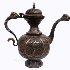 Vintage Islamic Teapot in Brass and Bronze, 1950s India
